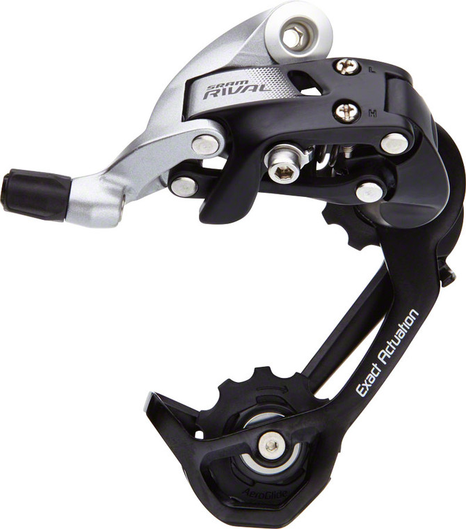 SRAM Rival 22 WiFli Rear Derailleur - 11 Speed, Medium Cage, Black/Silver