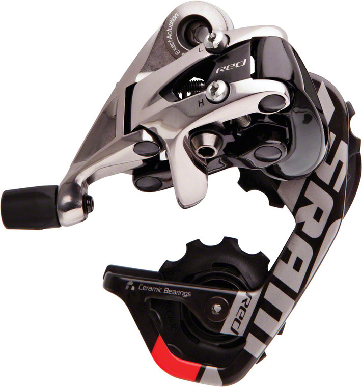 SRAM Red Rear Derailleur - 10 Speed, Short Cage, Black/Silver