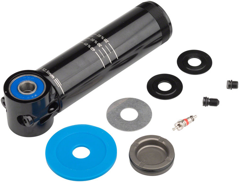 RockShox Damper Body/IFP - Bearing Eyelet, 50mm stroke (55mm plus 5mm Travel Spacer), Deluxe (A1), Super Deluxe (A1), Fast Black