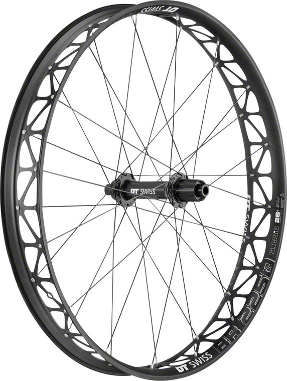 DT Swiss Big Ride Rear Wheel - 26", 12 x 197mm/QR x 190mm, Center-Lock, HG 11, Black, Clincher