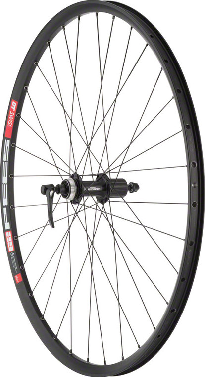 Quality Wheels Deore M610/DT 533d Rear Wheel - 26", QR x 135mm, Center-Lock, HG 10, Black