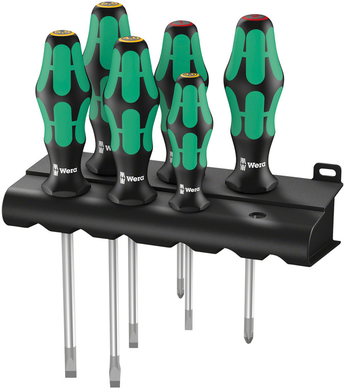 Wera 334/6 Rack Screwdriver Set - Kraftform Plus Lasertip and Rack