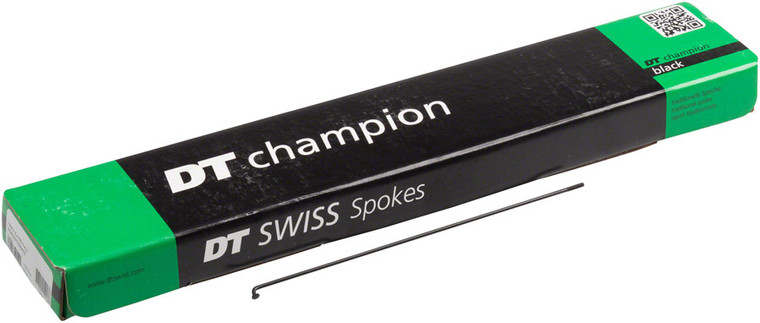 DT Swiss Champion Spoke: 2.0mm, 265mm, J-bend, Black, Box of 100