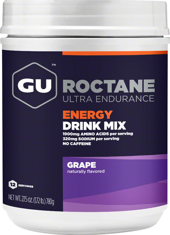 GU Roctane Energy Drink Mix: Grape, 12 Serving Canister