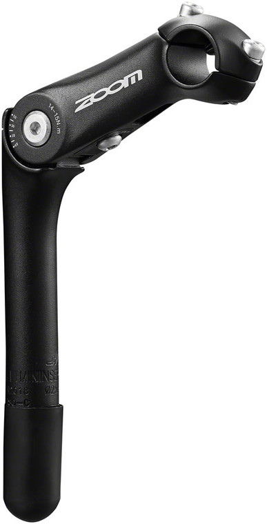 Zoom Quick Comfort Adjustable Stem - 110mm, 25.4 Clamp, Adjustable 80-150deg, 22.2-24tpi Quill, Aluminum, Black