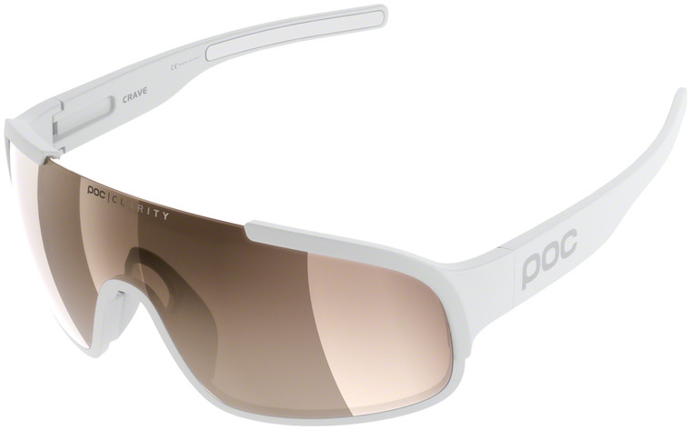 POC Crave Sunglasses - Hydrogen White, Brown/Silver-Mirror Lens
