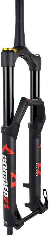 Marzocchi Bomber Z1 Coil Suspension Fork: 27.5", 180mm, Grip Damper, 15 x 110mm, 44mm Offset, Matte Black