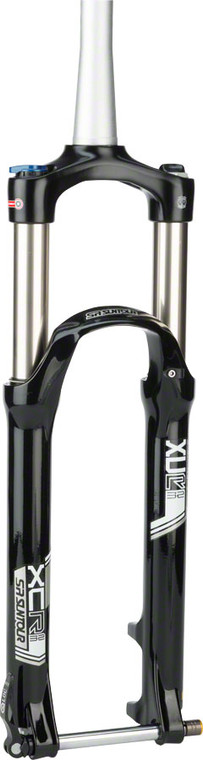 SR Suntour XCR Air LO-R Suspension Fork: 27.5", Tapered Steerer, 120mm Travel, 100x15mm, Disc, Black
