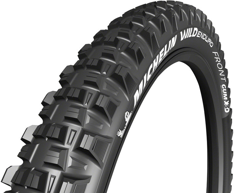 Michelin E-Wild Tire - 27.5x2.6, Tubeless, Folding, Gum-X, Black, Front, E-Bike