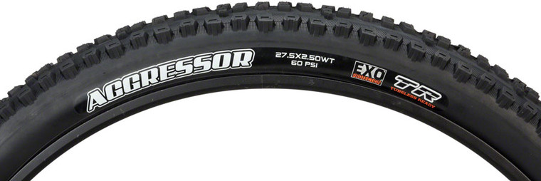 Maxxis Aggressor Tire - 27.5x2.5 Tubeless Folding Black Dual EXO Wide Trail