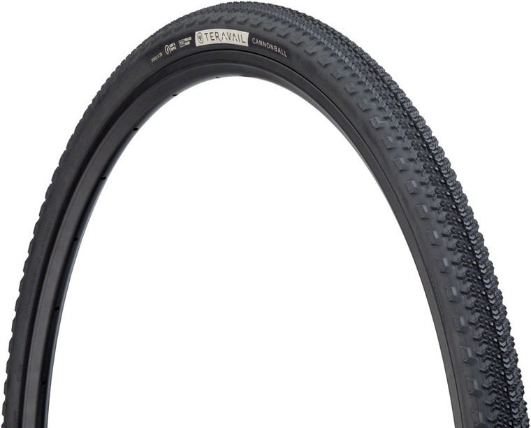 Teravail Cannonball Tire - 700 x 38, Tubeless, Folding, Black, Light and Supple