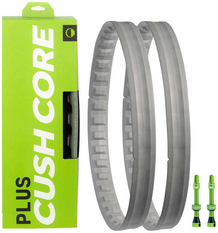 CushCore Plus Tire Inserts Set 27.5"+ Pair, Includes 2 Tubeless Valves