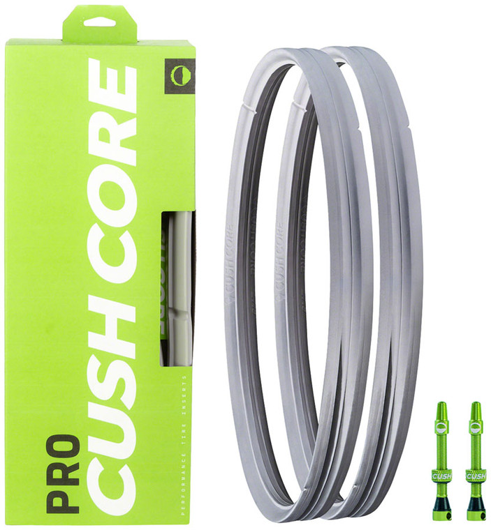 CushCore Plus Tire Inserts Set 29"+ Pair, Includes 2 Tubeless Valves