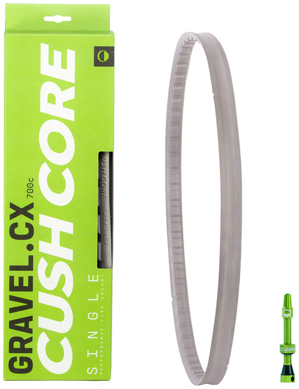 CushCore Gravel/CX Tire Insert for 700c x 33-46mm Tires, Single - Includes 1 Tubeless Valve