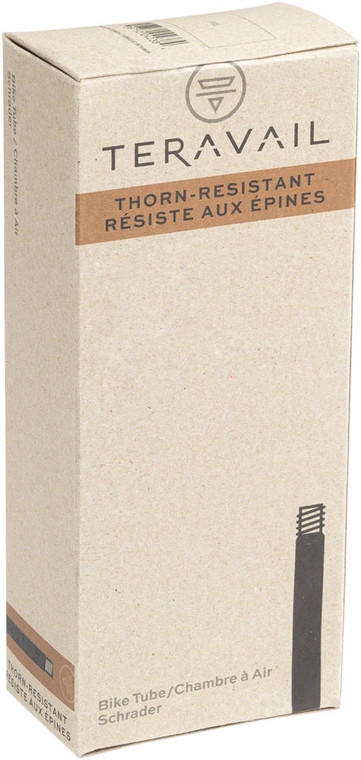 Q-Tubes / Teravail Thorn Resistant 27.5 584mm 2.0"-2.25" 52-58mm Long (48mm) Valve Schrader Tube