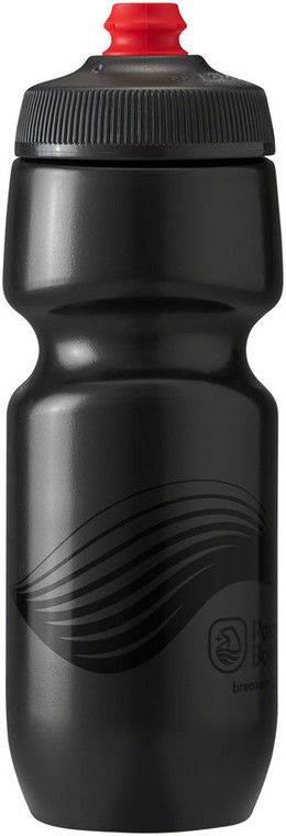 Polar Bottles Breakaway Wave Water Bottle - 24oz, Charcoal/Black