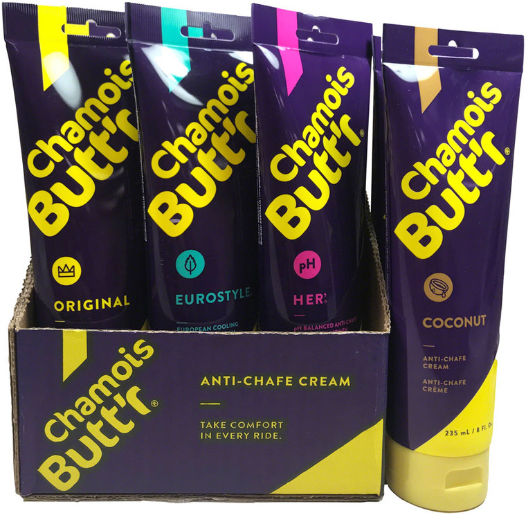 Chamois Buttr 8oz 2019 Variety Pack: 6 Original 2 Her 2 Eurostyle and 2 Coconut