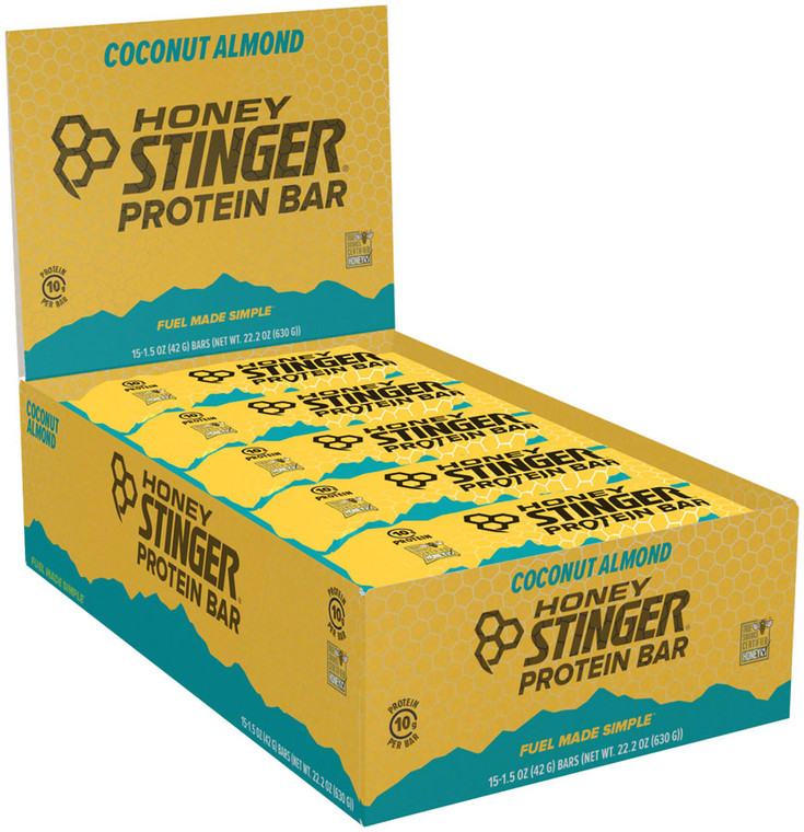 Honey Stinger 10g Protein Bar: Chocolate Coconut Almond, Box of 15