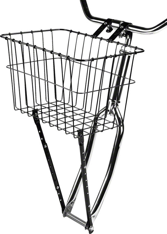 Wald 198 Front Basket with Adjustable Leg: Gloss Black Wald 198 Front Basket with Adjustable Leg: Gloss Black