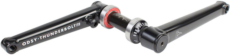 Odyssey Thunderbolt+ Crankset - 175mm, Left Hand Drive, Rust Proof Black