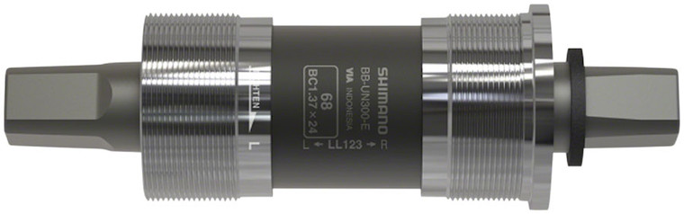 Shimano BB-UN300-E Bottom Bracket - English, 68 x 122.5mm Spindle, Square Taper JIS, For E-Type Front Derailleur