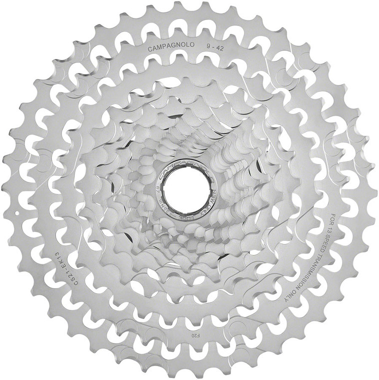 Campagnolo EKAR Cassette - 13-Speed, 9-42t, Silver, For N3W Driver Body