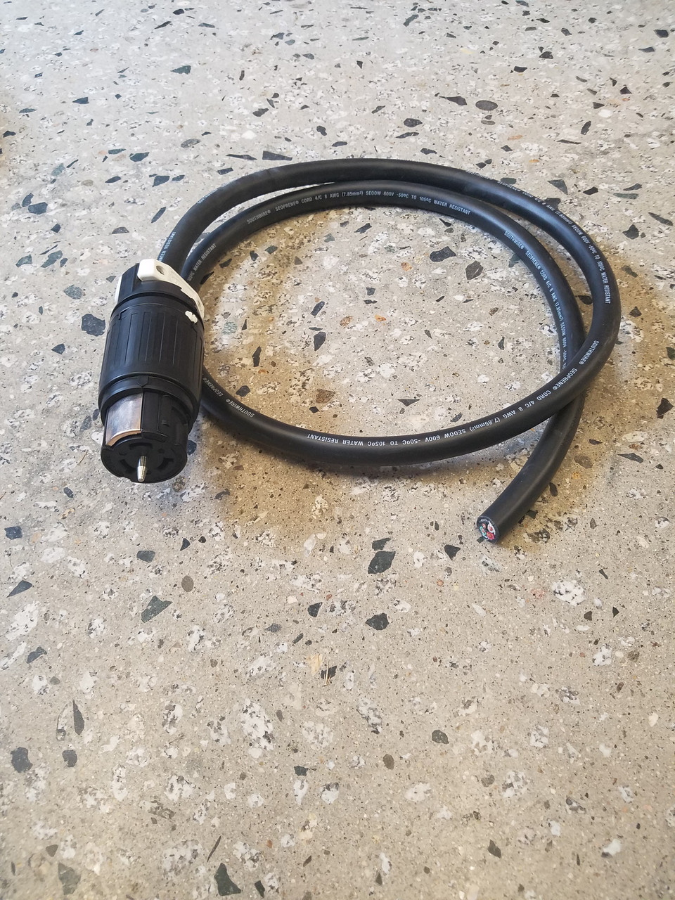 Pigtail with Hubbell Connector 50A 3Phase 480v FEMALE Polished Concrete Solutions