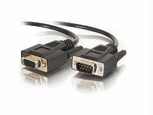 1FT DB9 M/F SERIAL RS232 EXTENSION CABLE - BLACK X935-2396776