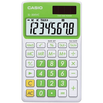 CASIO SL300VCGNSIH Solar Wallet Calculator with 8-Digit Display (Green) R810-CIOSLVCGNSIH