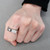 DA252 - High polished (no plating) Stainless Steel Ring with AAA Grade CZ  in Black Diamond A874-DA252