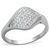 3W726 - Rhodium Brass Ring with AAA Grade CZ  in Clear A874-3W726