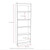 White 72-inch High Bookcase with Soft Arches and 5 Shelves Q280-HC72B123