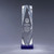 Prizma optic crystal award with bold geometric cuts, plenty of weight, and your choice of color for the base