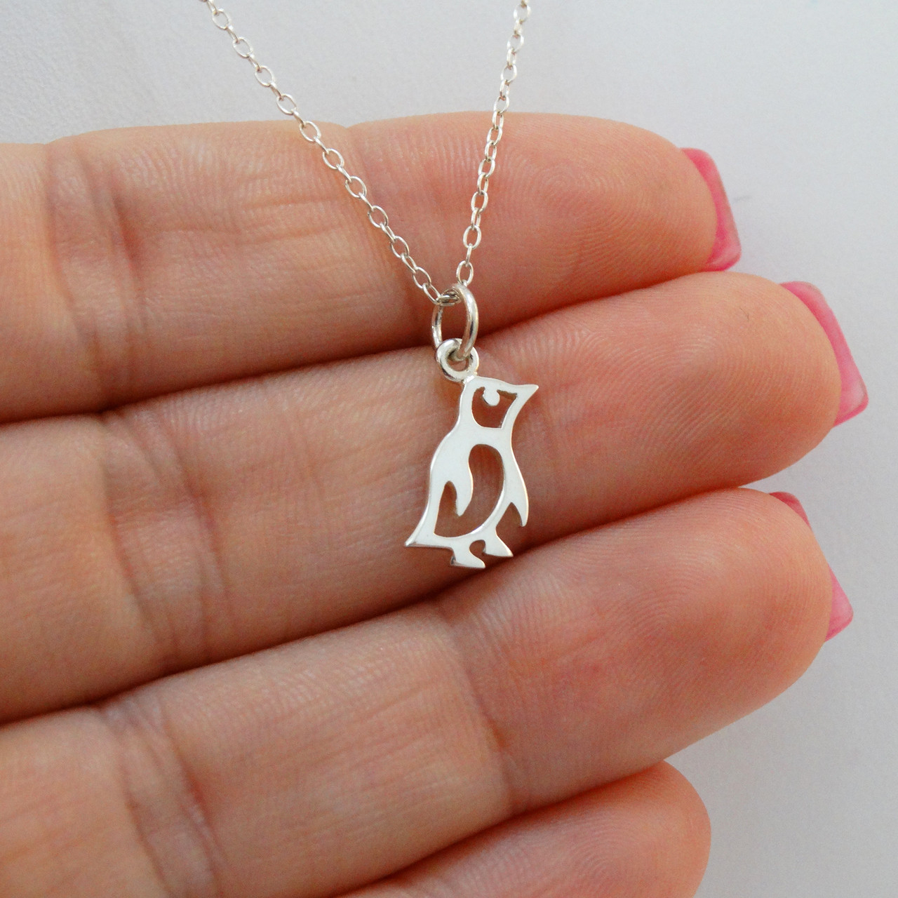 penguin necklace charm