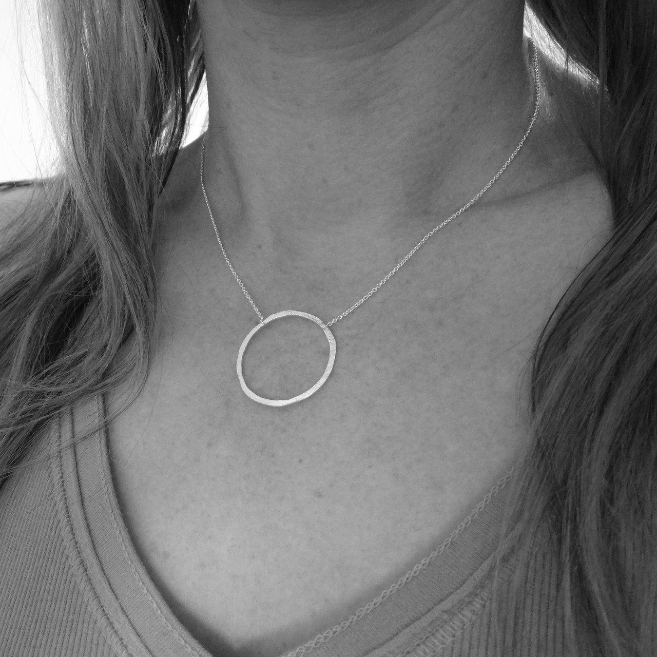 Sterling silver karma necklace Clearance