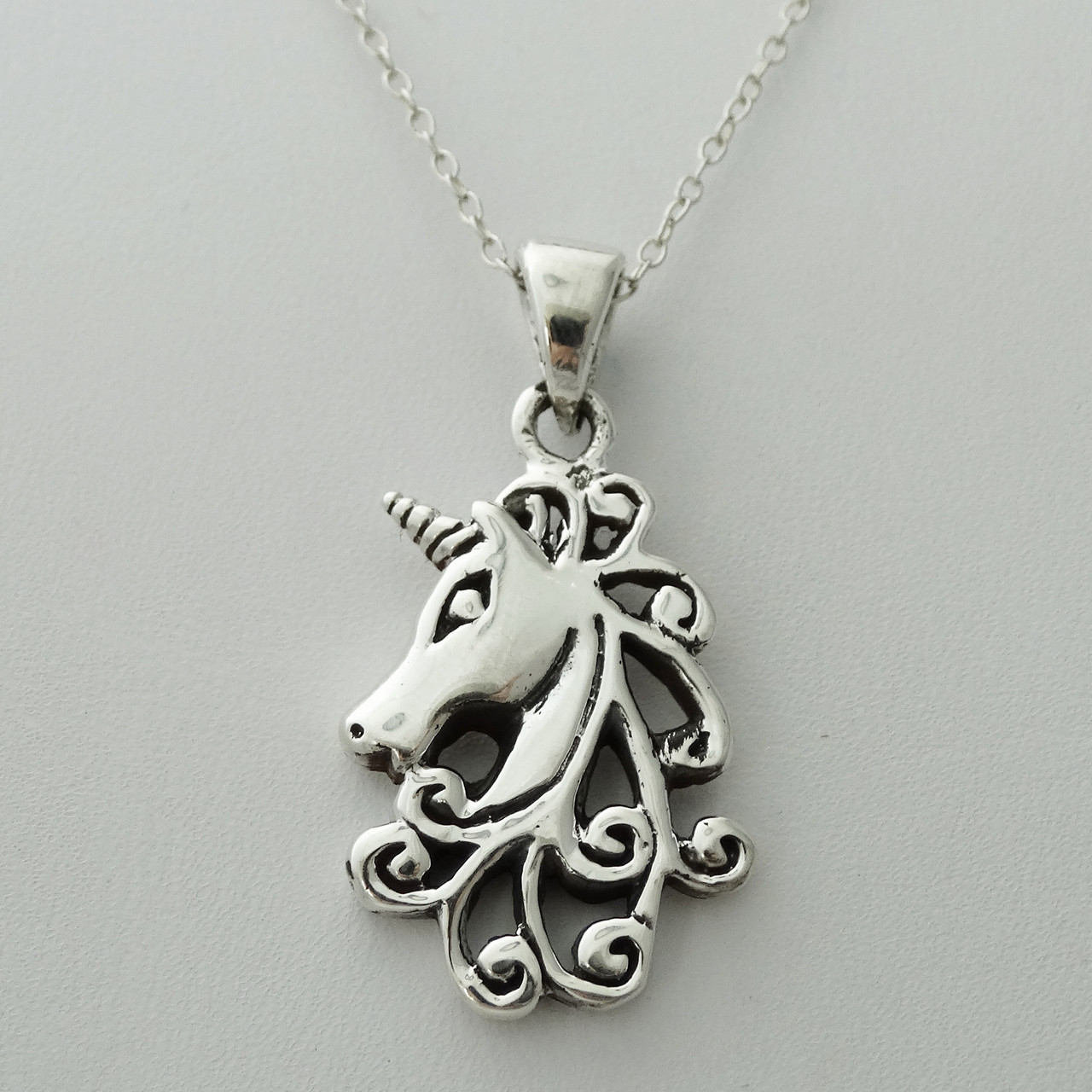 Unicorn necklace silver unicorn pendant small unicorn charm tiny unicorn