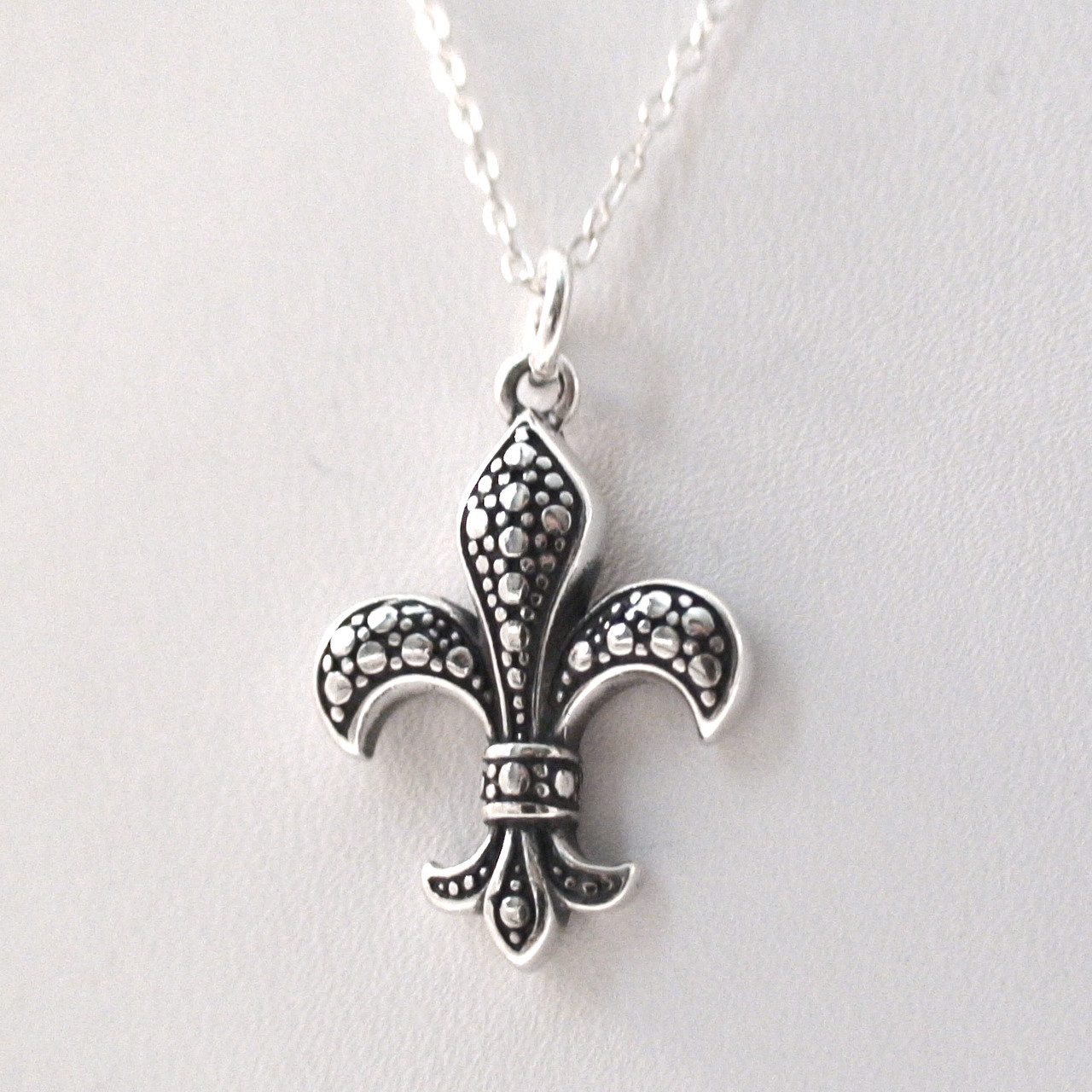 Sterling Silver Fleur De Lis Necklace FashionJunkie4Life   D82  31911.1435774286.JPG