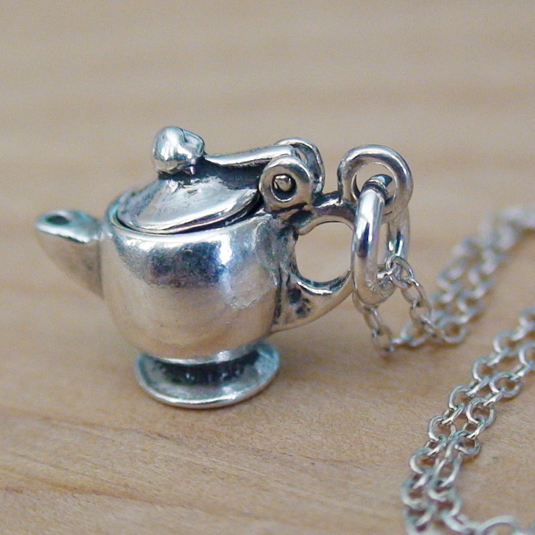 Sterling Silver Teapot Necklace FashionJunkie4Life