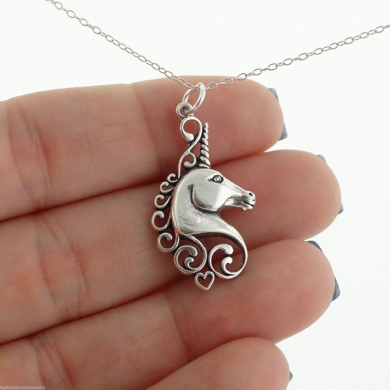 Sterling Silver Unicorn Charm Necklace FashionJunkie4Life