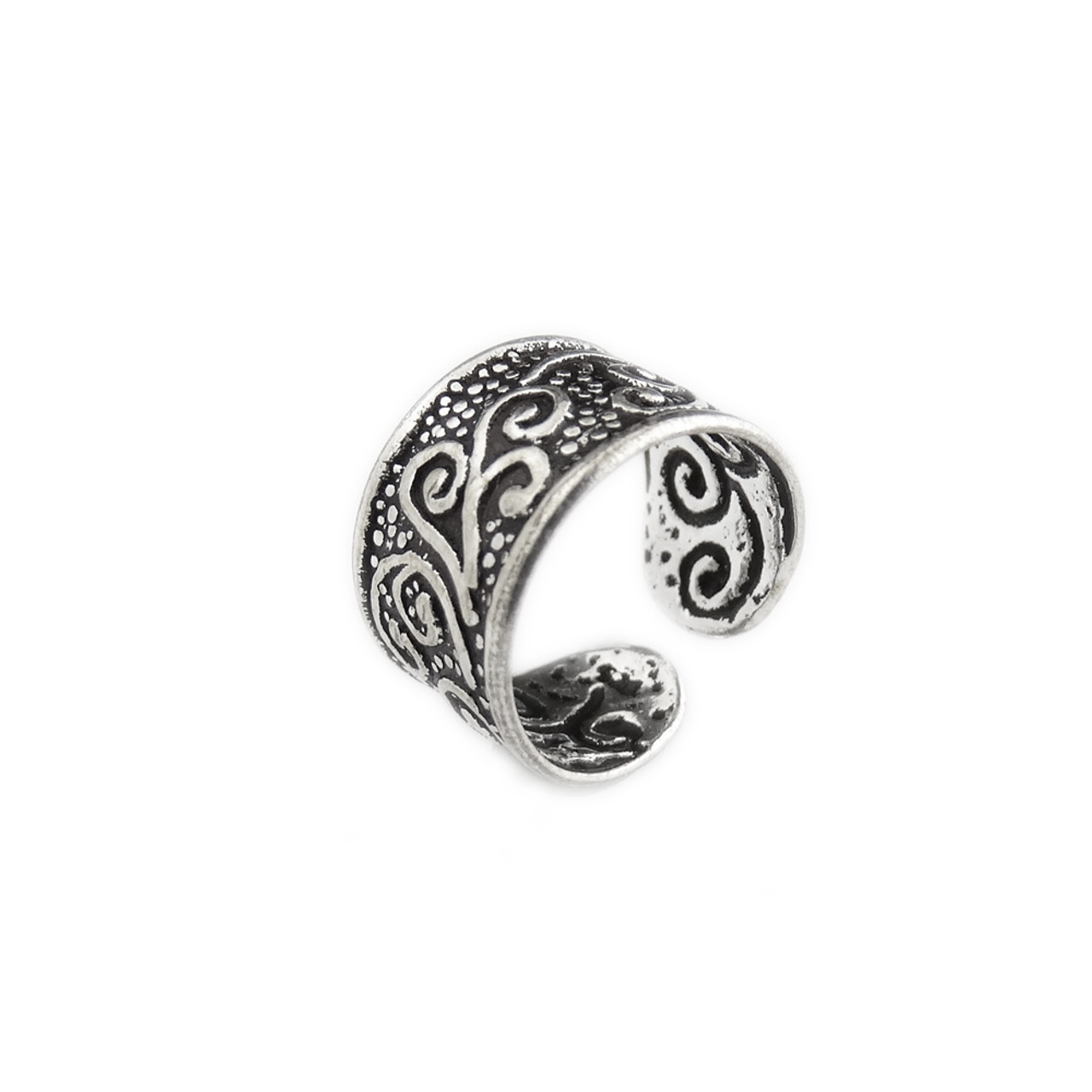 Spiral Filigree Ear Cuff Earring - Sterling Silver