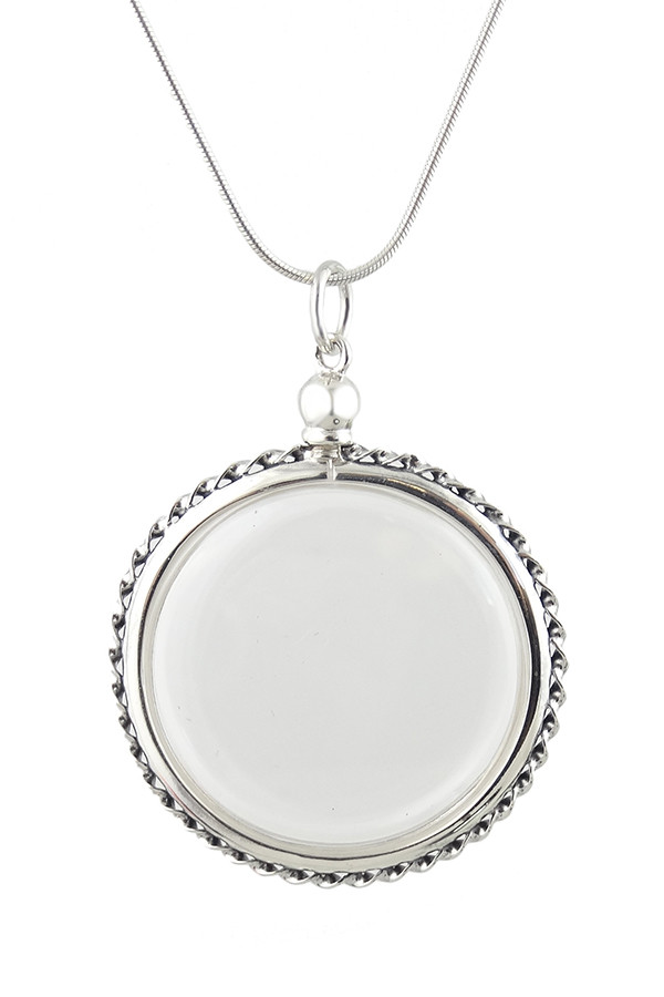 Clear Locket 925 Sterling Silver Holds Cherished Items or Keepsakes