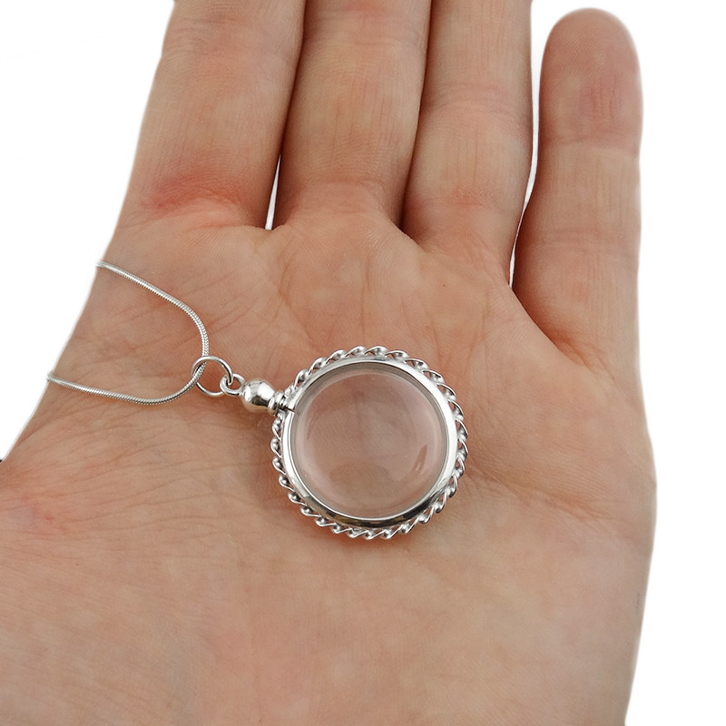 Clear Locket 925 Sterling Silver Holds Cherished Items or Keepsakes