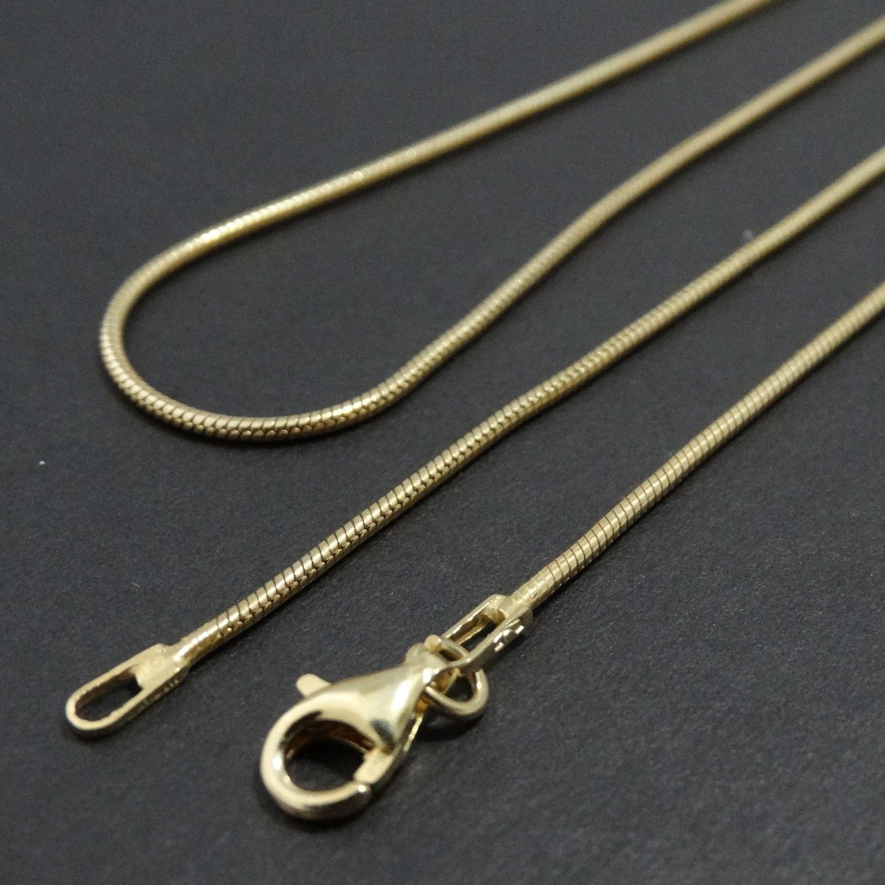 Gold Plated Sterling Silver 1.2mm Snake 
