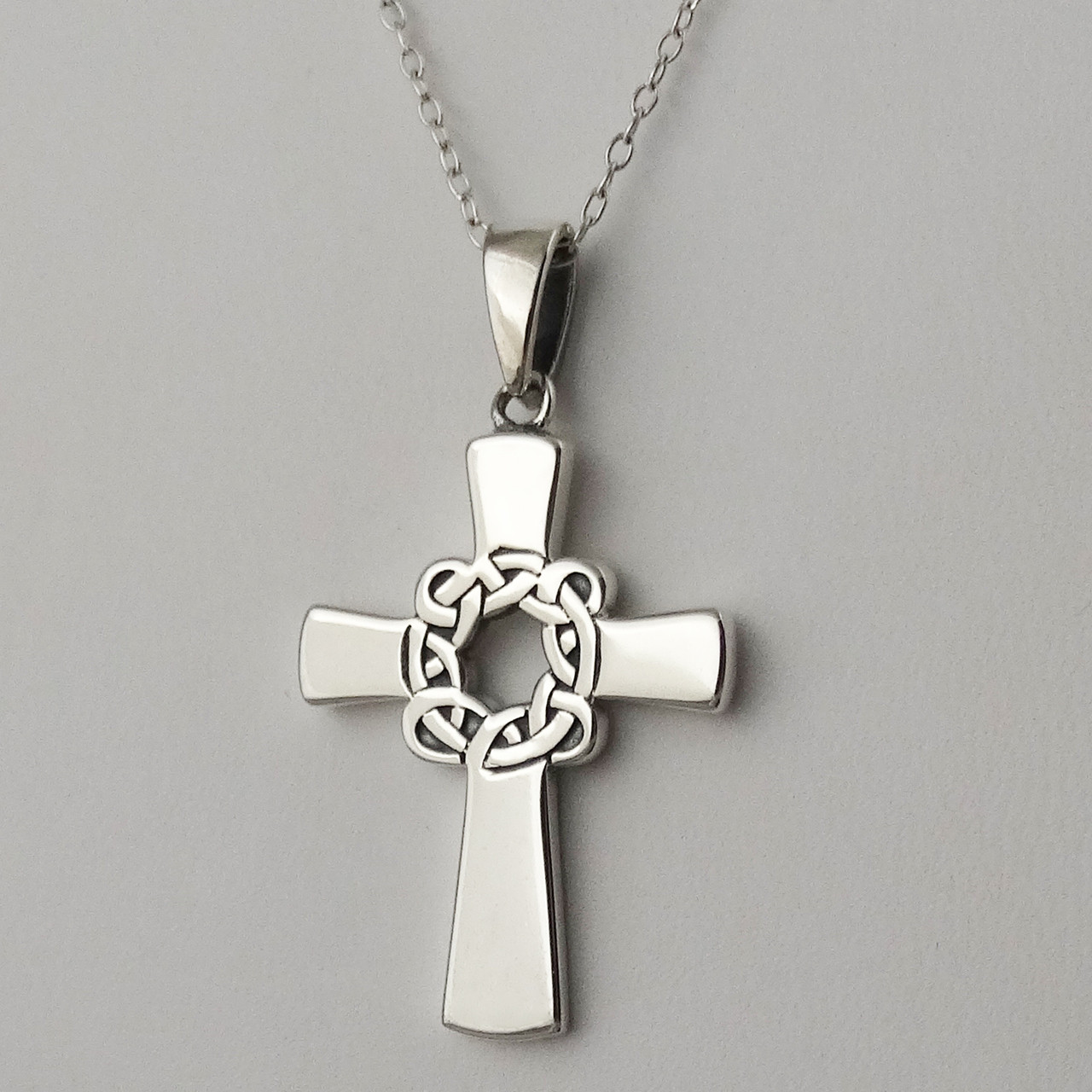 Sterling Silver Celtic Knot Cross Necklace | FashionJunkie4Life