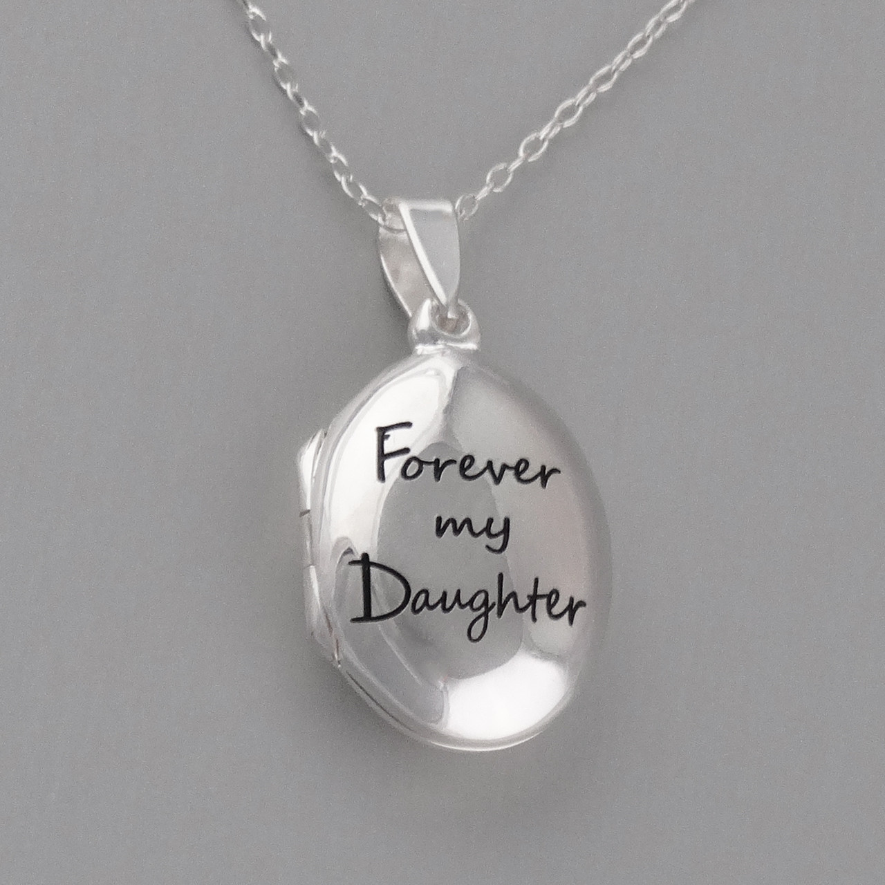 Sterling Silver Forever My Daughter Locket Necklace FashionJunkie4Life