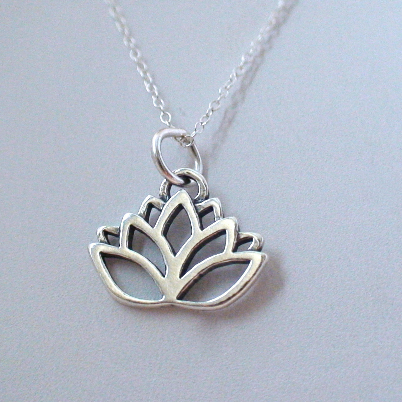 Lotus Flower Necklace in 925 Sterling Silver | FashionJunkie4Life