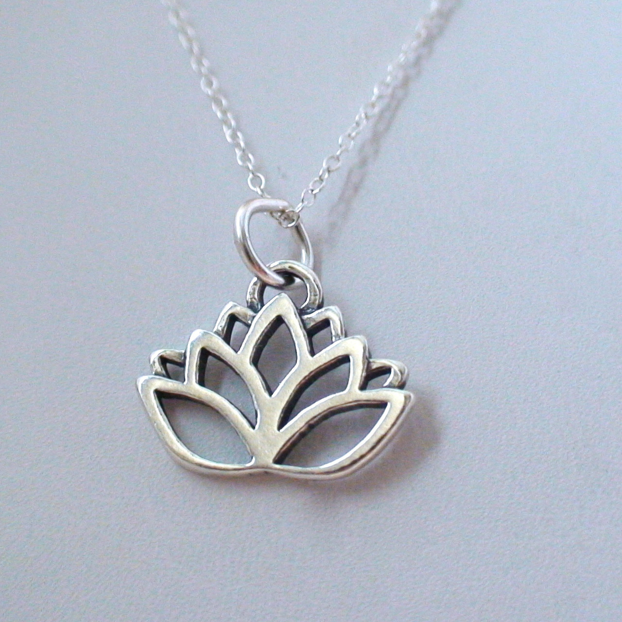 lotus sterling silver necklace