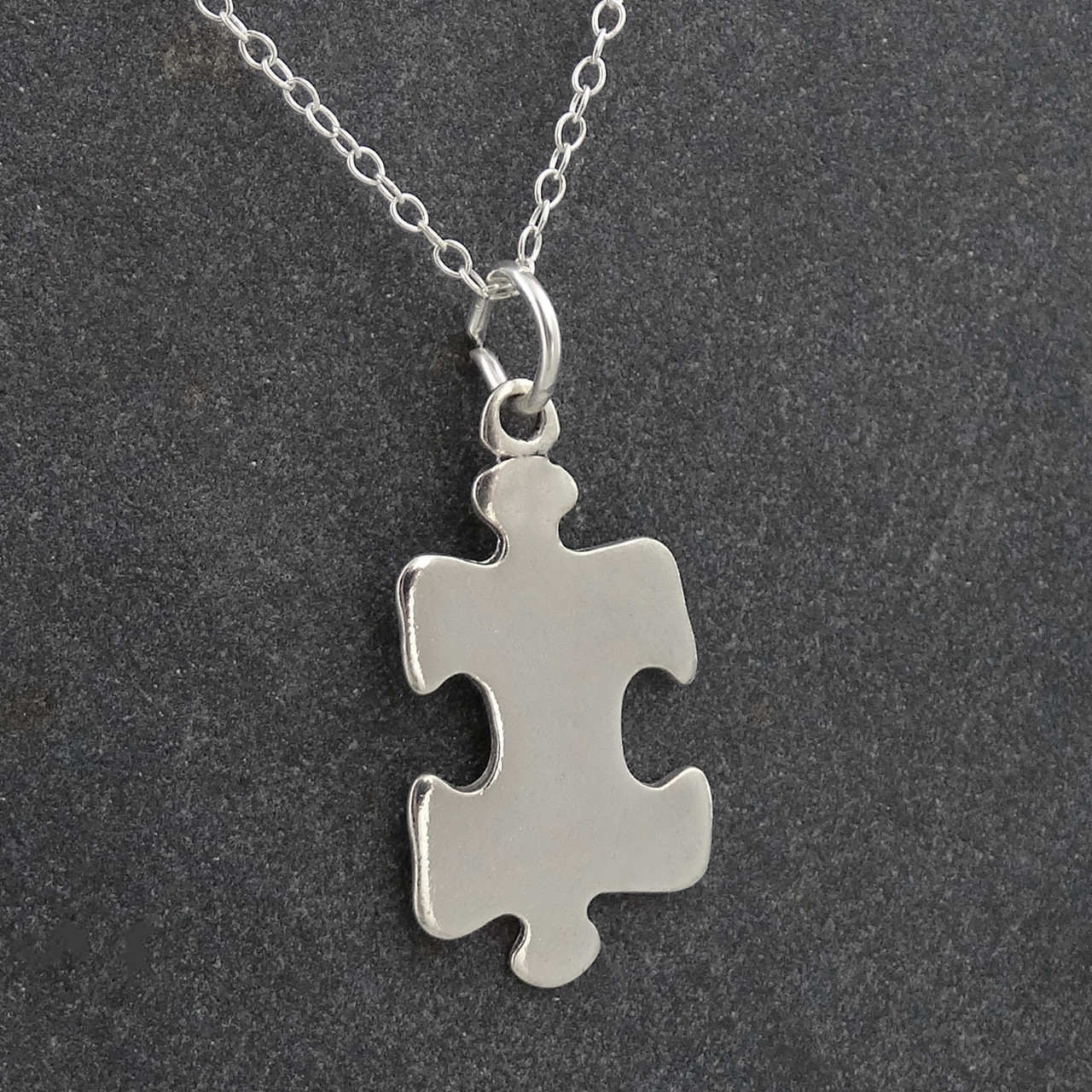Sterling Silver Puzzle Piece Charm Necklace