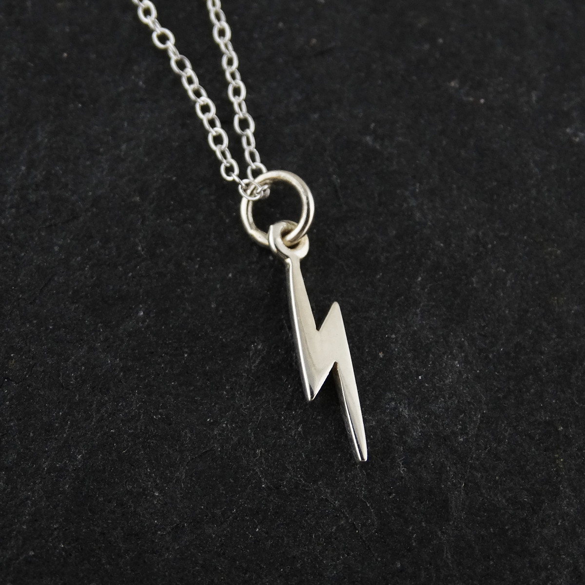 Sterling Silver Lightning Bolt Necklace FashionJunkie4Life