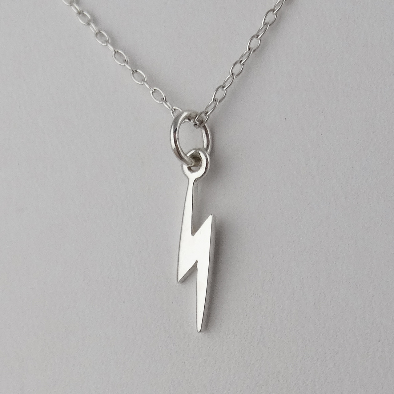 Sterling Silver Lightning Bolt Necklace FashionJunkie4Life